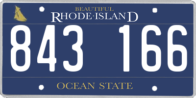 RI license plate 843166