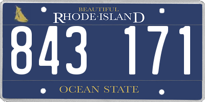 RI license plate 843171
