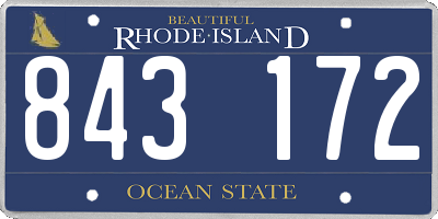RI license plate 843172