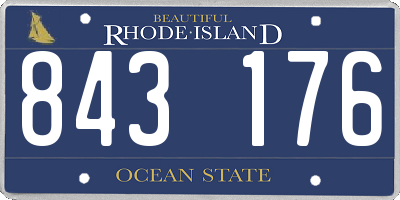 RI license plate 843176