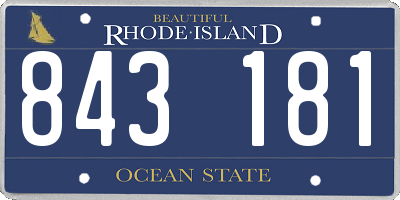 RI license plate 843181