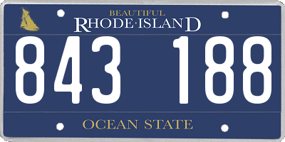 RI license plate 843188