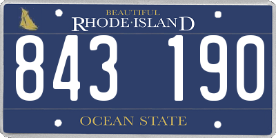 RI license plate 843190
