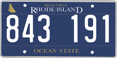 RI license plate 843191