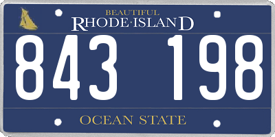 RI license plate 843198