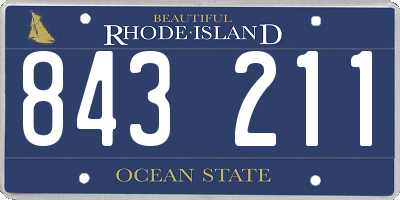 RI license plate 843211