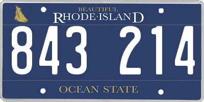 RI license plate 843214