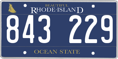 RI license plate 843229