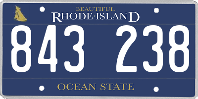 RI license plate 843238