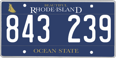 RI license plate 843239