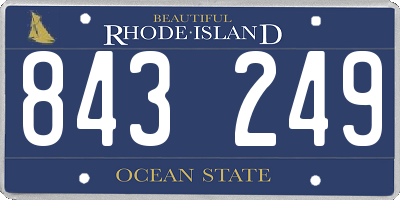 RI license plate 843249
