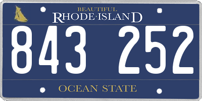 RI license plate 843252