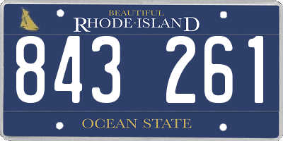 RI license plate 843261