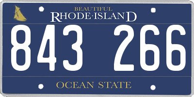 RI license plate 843266