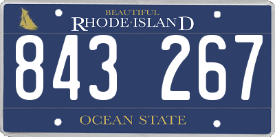 RI license plate 843267