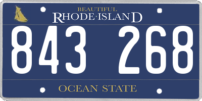 RI license plate 843268