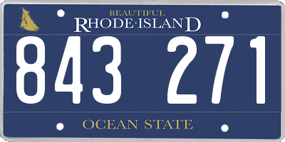 RI license plate 843271