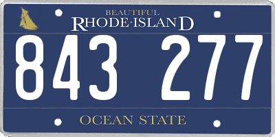 RI license plate 843277