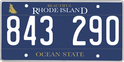 RI license plate 843290