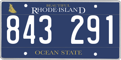 RI license plate 843291