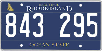 RI license plate 843295