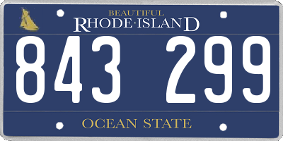 RI license plate 843299