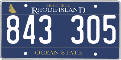 RI license plate 843305