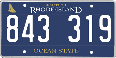 RI license plate 843319