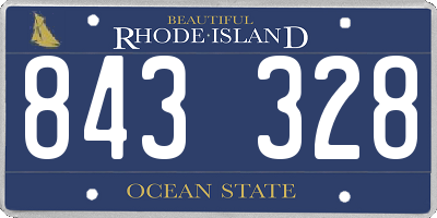 RI license plate 843328