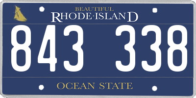 RI license plate 843338