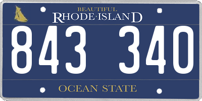 RI license plate 843340