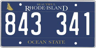 RI license plate 843341