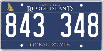 RI license plate 843348