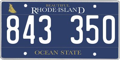 RI license plate 843350