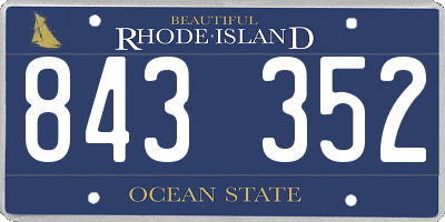 RI license plate 843352