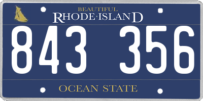 RI license plate 843356