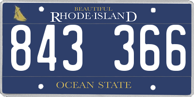 RI license plate 843366