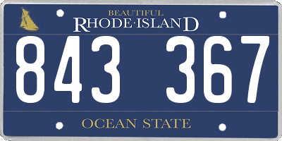 RI license plate 843367