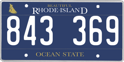RI license plate 843369