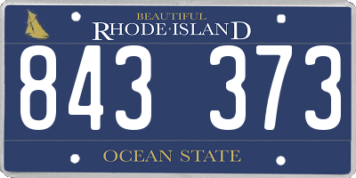 RI license plate 843373
