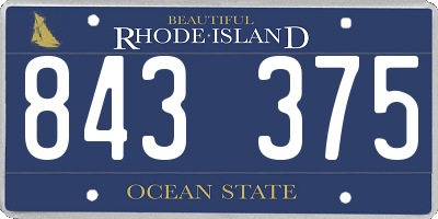 RI license plate 843375