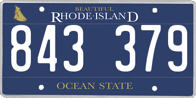 RI license plate 843379