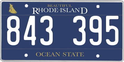 RI license plate 843395