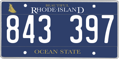 RI license plate 843397