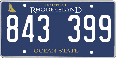RI license plate 843399
