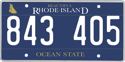 RI license plate 843405