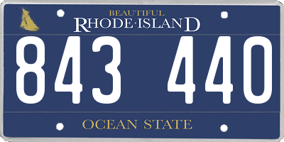 RI license plate 843440
