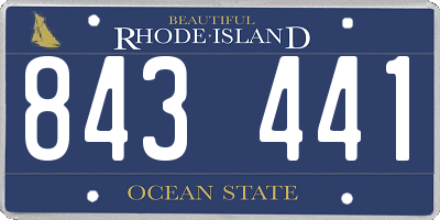 RI license plate 843441