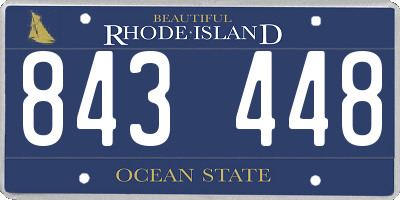 RI license plate 843448