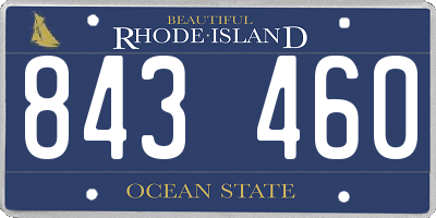 RI license plate 843460